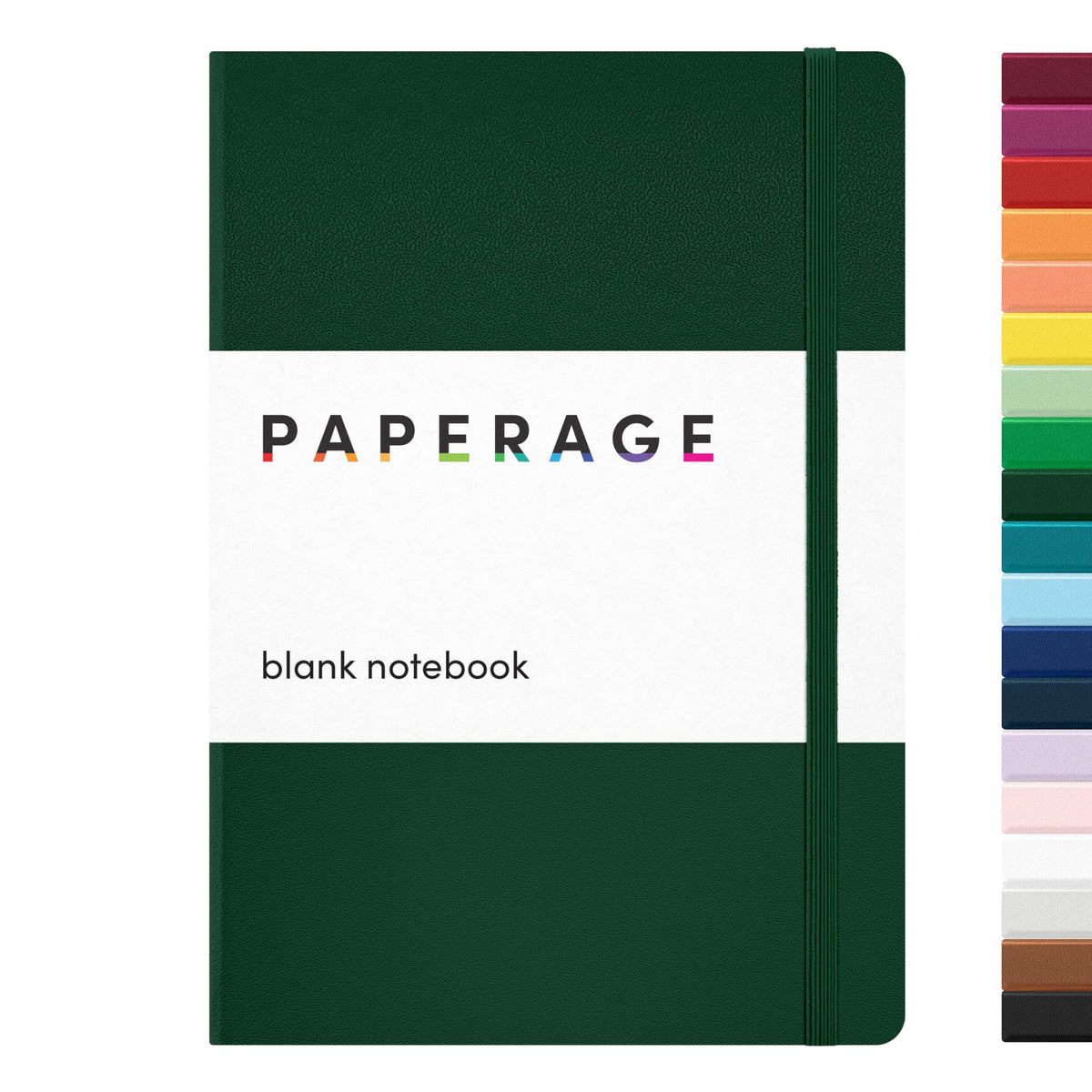 PAPERAGE Lined Journal Notebook, Hardcover Journal for Women & Men, 160 Pages, (5.6 in x 8 in), College Ruled Journaling Notebook for Work, School Supplies & Note Taking, (Black)