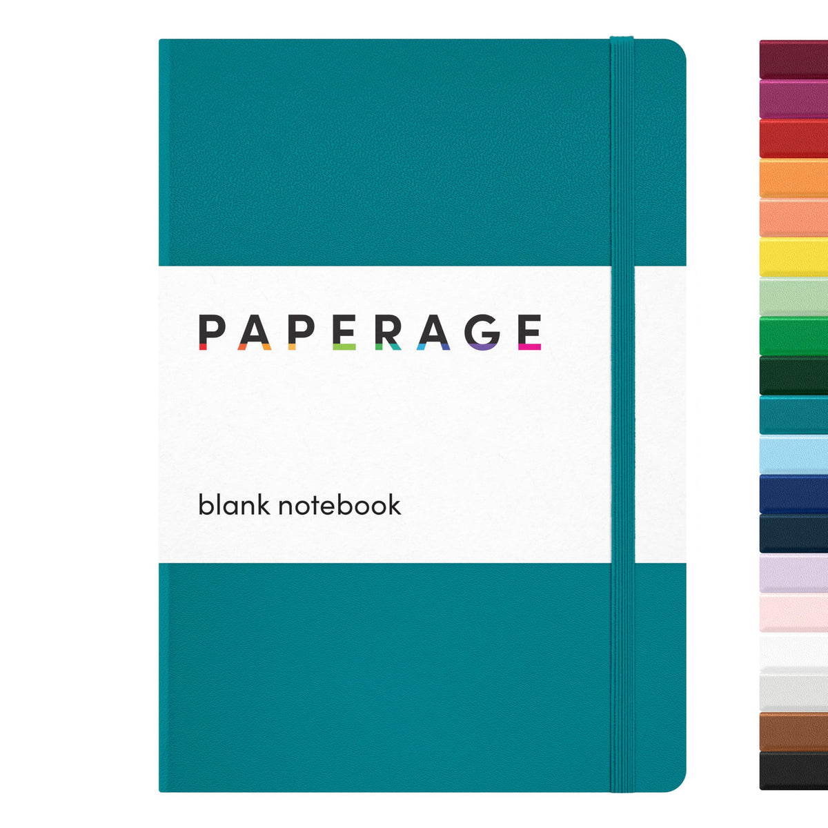 PAPERAGE Lined Journal Notebook, Hardcover Journal for Women & Men, 160 Pages, (5.6 in x 8 in), College Ruled Journaling Notebook for Work, School Supplies & Note Taking, (Black)