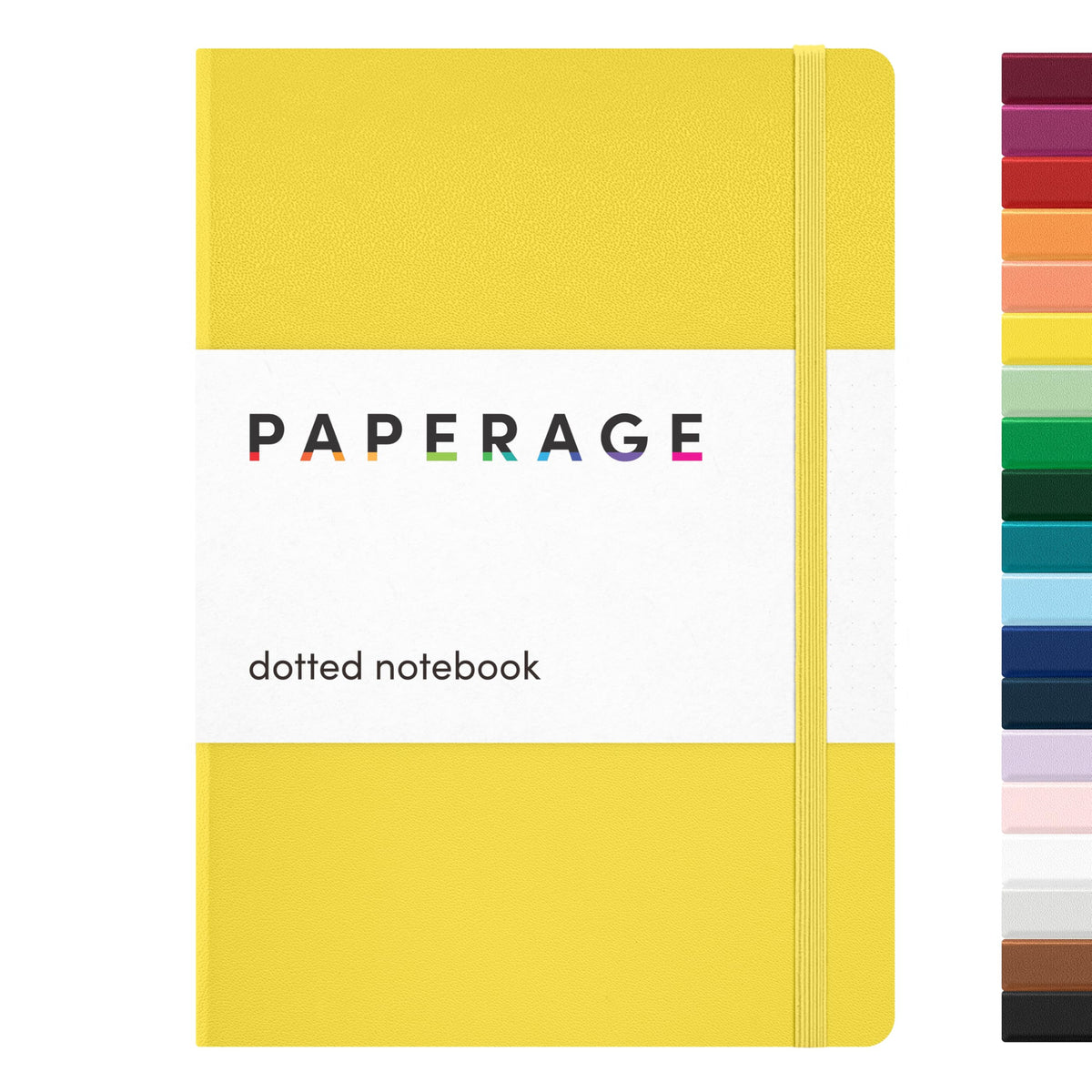 PAPERAGE Lined Journal Notebook, Hardcover Journal for Women & Men, 160 Pages, (5.6 in x 8 in), College Ruled Journaling Notebook for Work, School Supplies & Note Taking, (Black)