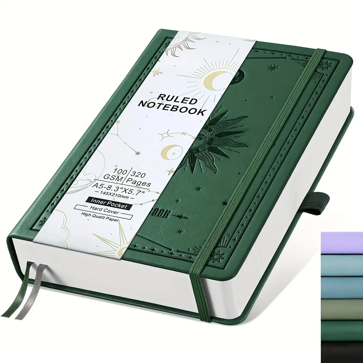 Lined Notebook, Hardcover Notebooks, 320 Pages Thick 100 GSM Paper, A5 Hardcover PU Leather Journal for Students, Work, Writing & Notes, College Essentials, Stationery Supplies, 5.7 x 8.3 inches #GLOBAL PICKS
