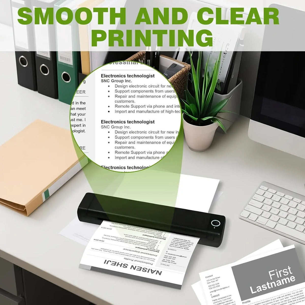 A4 Folding Thermal Paper (400 Sheets, 210×297mm/8.26×11.69 inch) – Black Sensor Marks, Auto Recognize Paper, No Ink Needed, Continuous Fold for Portable A4 Thermal Printers, Office Document Printing