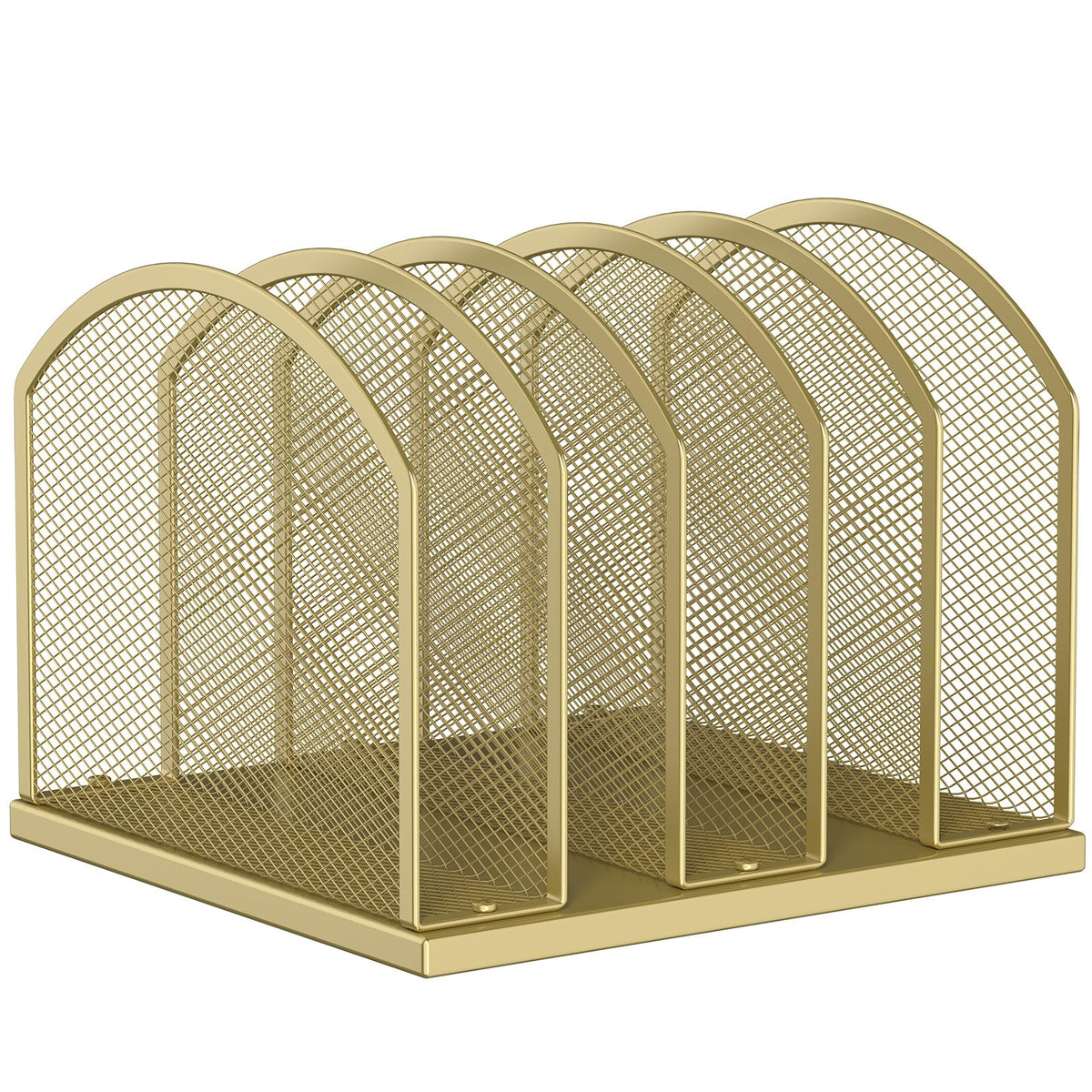 Gawerk 5-Section Vertical Desktop Organizer, 5-Section Mesh File Folder Stand Sorter for Office Home Classroom Organization