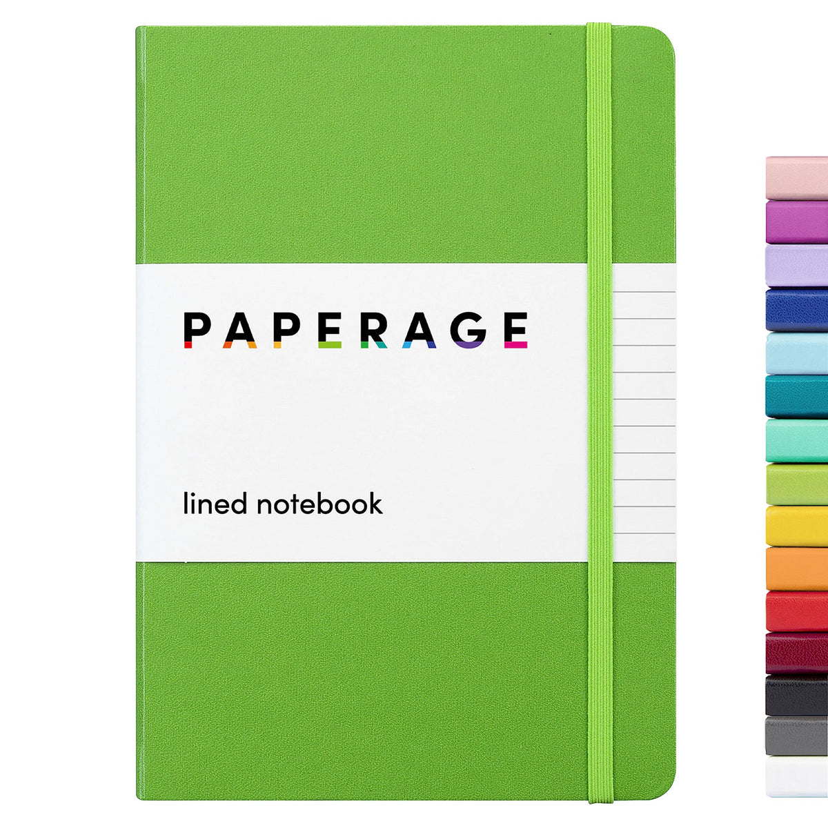PAPERAGE Lined Journal Notebook, Hardcover Journal for Women & Men, 160 Pages, (5.6 in x 8 in), College Ruled Journaling Notebook for Work, School Supplies & Note Taking, (Black)