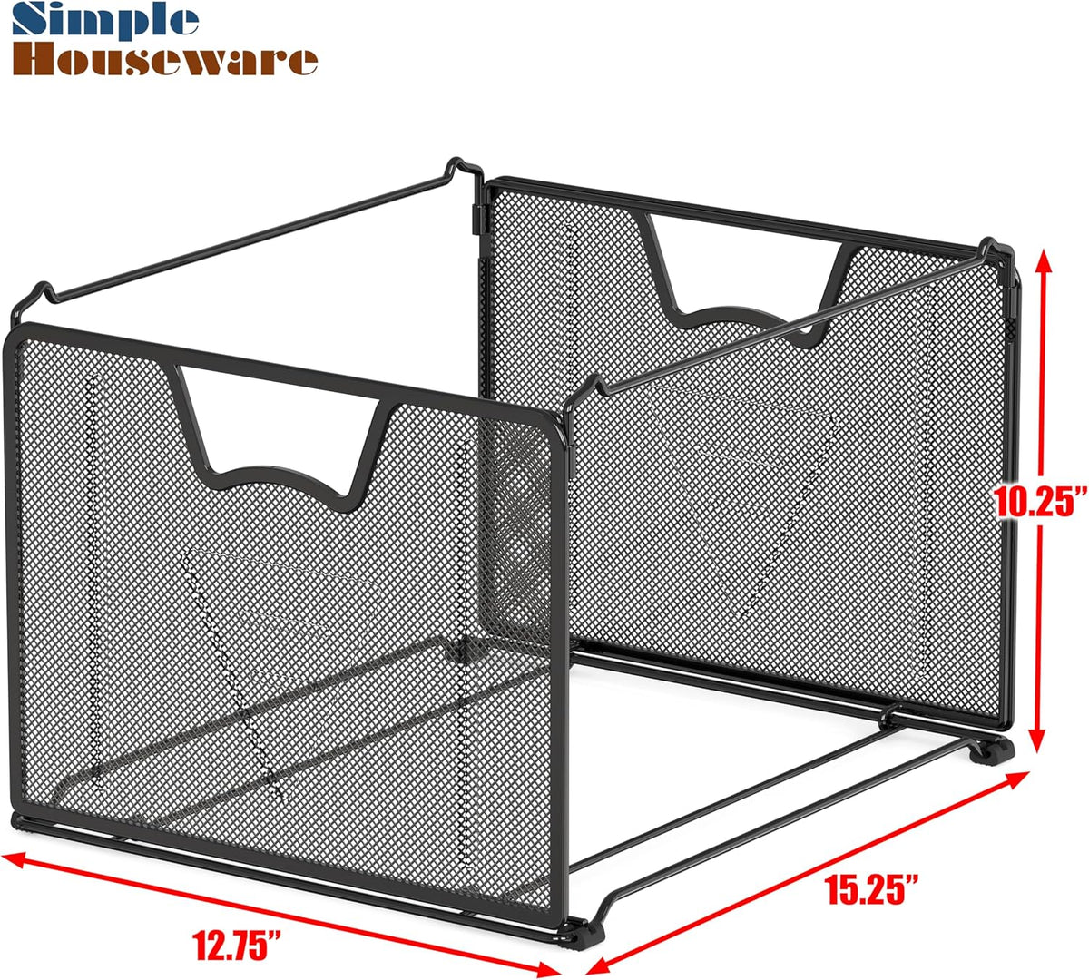 Simple Houseware Mesh Hanging File Folder Organizer, 2-Pack