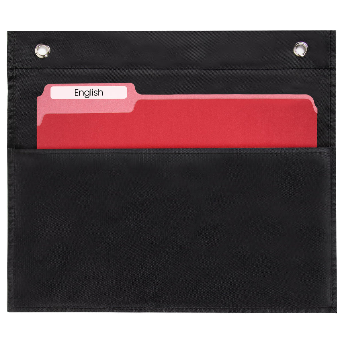 Essex Wares- 10 Pocket File Folder Pocket Chart, Black, 14" Wide x 47" Tall