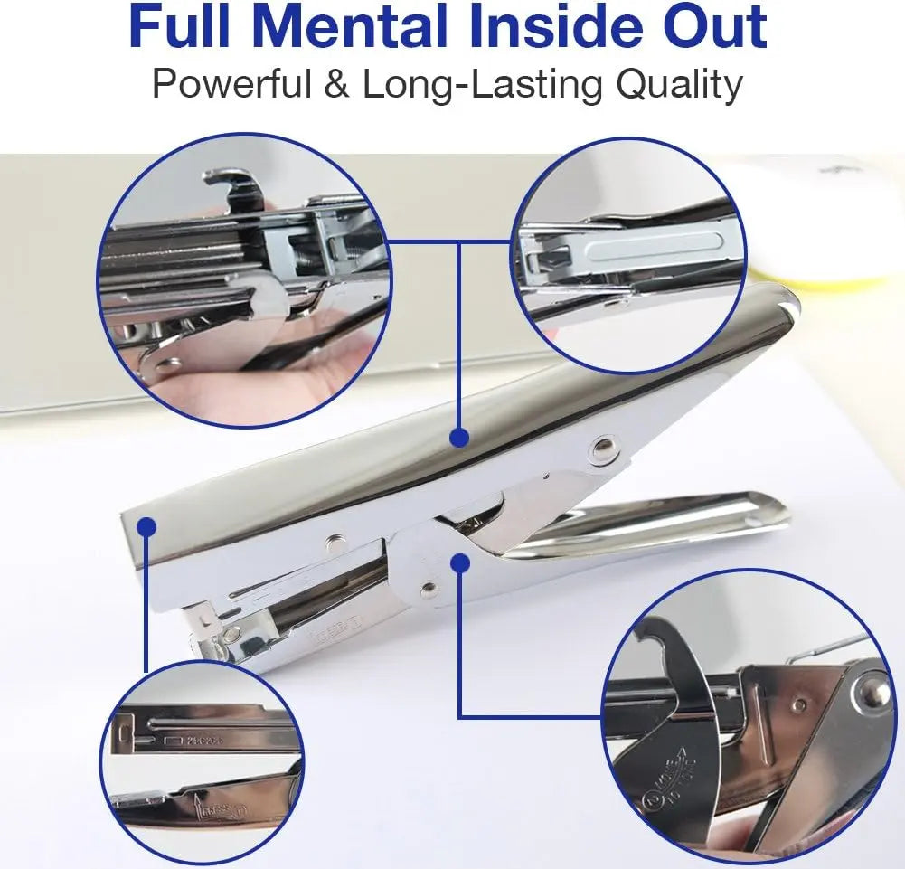 Stapler Heavy Duty with 1000 Staples and Staples Remover Set,20 Sheets Desktop Office Work Student Teacher Large Capacity No Jam Professional Standard 24/6 Metal