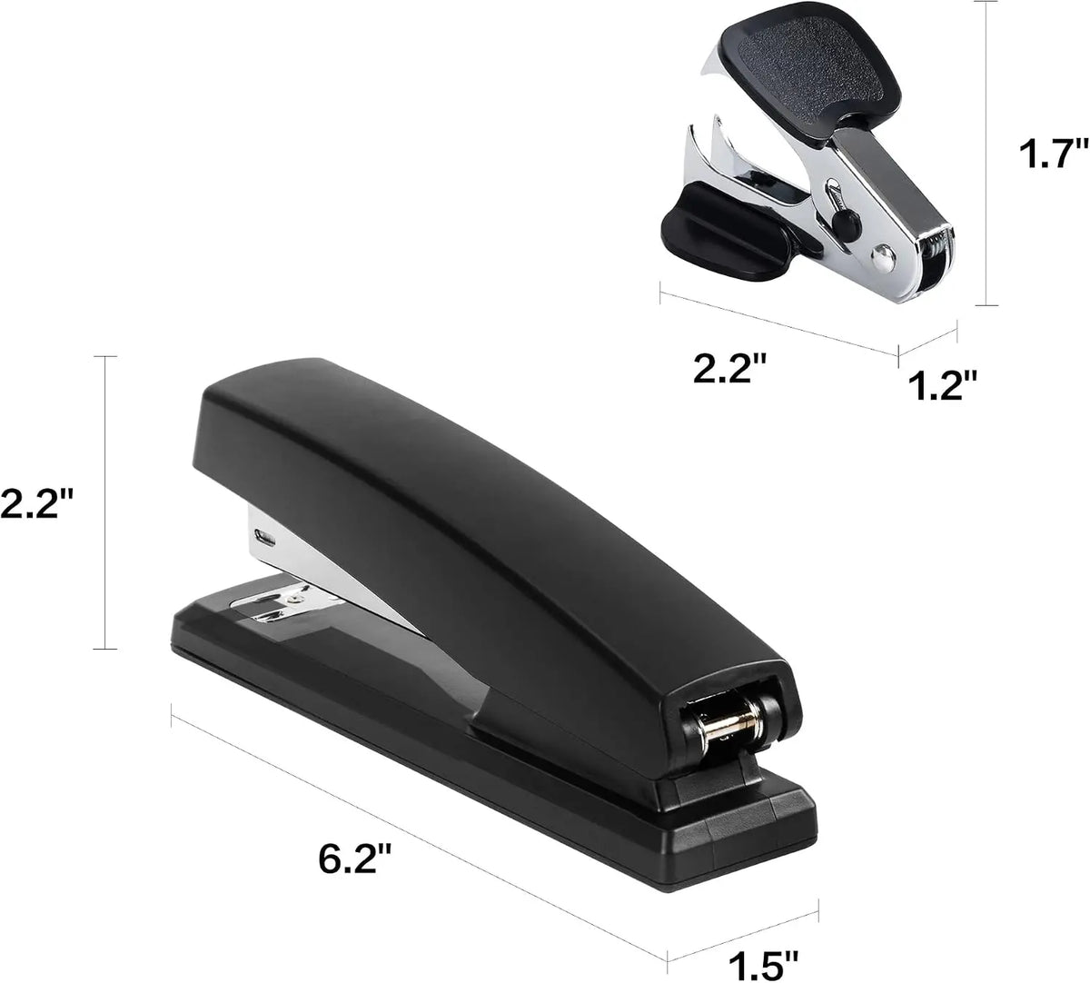 2Pcs Metal Stapler Heavy Duty with 2000 Staples and Staple Remover, Full Strip Staplers for Desk, No Jam, Non-Slip for Office & Classroom, Black - Home Improvement.,sohochic