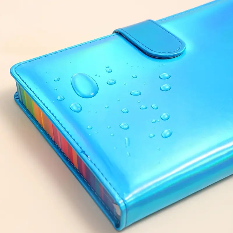 A5 Notebook with Laser Soft Cover, Simple Student Diary, Business Thick Memo Pad, 180 Pages, Unique Laser Design, Colorful Binding, Stationery Supplies, Notebook for School