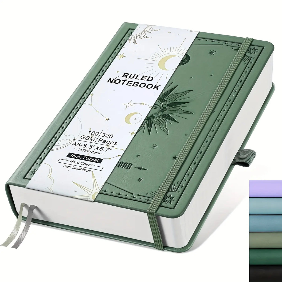 Lined Notebook, Hardcover Notebooks, 320 Pages Thick 100 GSM Paper, A5 Hardcover PU Leather Journal for Students, Work, Writing & Notes, College Essentials, Stationery Supplies, 5.7 x 8.3 inches #GLOBAL PICKS