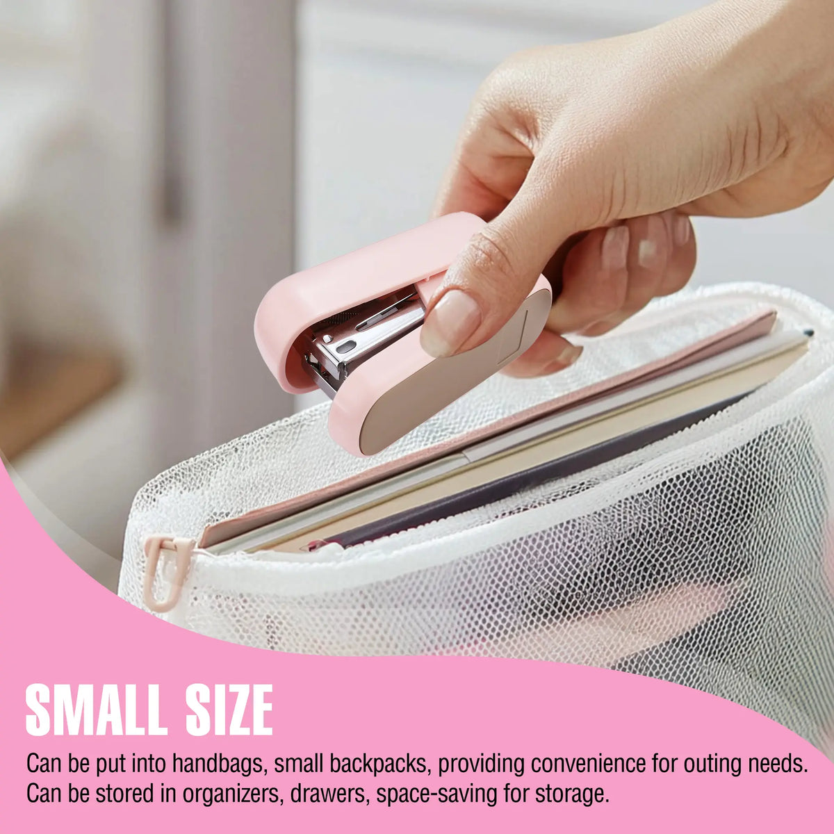 #toolupgrade WORKPRO Mini Stapler with Staples, Pink Stapler Set Includes Two Small Staplers, One Staple Remover, 2000 Standard Staples - Cute Staplers for Desk with Non-Slip Base, Lock Design