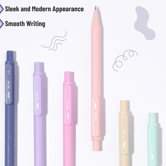 Mr. Pen Pastel Mechanical Pencil Assortment Kit Pencils - 6 Pack Stationery Writing Tools, 0.5/0.7/0.9mm, Lead Refills, Erasers, Aesthetic Look, Drawing Art Supplies for Students